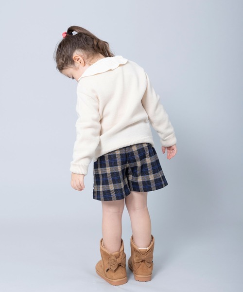 KP（ケーピー）の「日本製/チェック切り替えドットキュロット(100～130cm)（その他パンツ・キッズ・グレー/ブラック・120cm/110cm/130cm/100cm）」の5枚目の写真