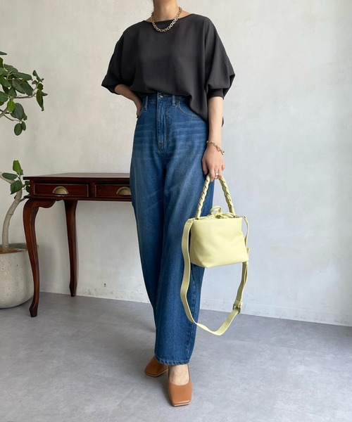 DouDou(ドゥドゥ)の「カーヴィーデニム(デニムパンツ・レディース・ブラック/ブルー・38/36/S)」の3枚目の写真