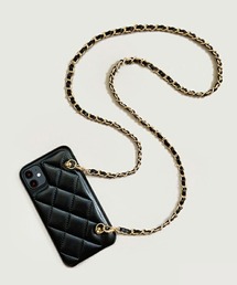 She's（シーズ）の「レザー キルティング  斜め掛け ショルダーストラップ iPhone スマホケース（スマホケース/カバー・キッズ）」