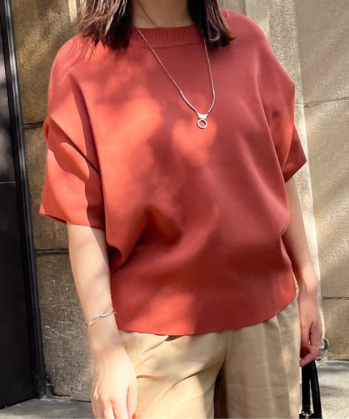 Chez toi（シェトワ）の「アップスリーブダンボールニットプルオーバー（ニット/セーター・レディース・ブラック/ピンク/イエロー/グリーン/アイボリー・FREE）」の5枚目の写真