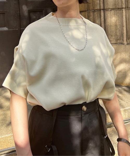 Chez toi（シェトワ）の「アップスリーブダンボールニットプルオーバー（ニット/セーター・レディース・ブラック/ピンク/イエロー/グリーン/アイボリー・FREE）」の6枚目の写真