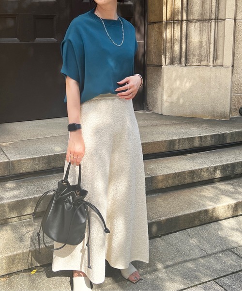 Chez toi（シェトワ）の「アップスリーブダンボールニットプルオーバー（ニット/セーター・レディース・ブラック/ピンク/イエロー/グリーン/アイボリー・FREE）」の21枚目の写真