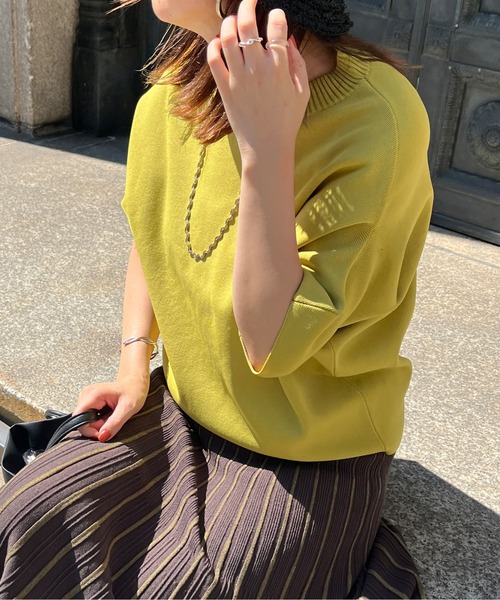 Chez toi（シェトワ）の「アップスリーブダンボールニットプルオーバー（ニット/セーター・レディース・ブラック/ピンク/イエロー/グリーン/アイボリー・FREE）」の14枚目の写真