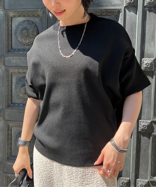 Chez toi（シェトワ）の「アップスリーブダンボールニットプルオーバー（ニット/セーター・レディース・ブラック/ピンク/イエロー/グリーン/アイボリー・FREE）」の16枚目の写真