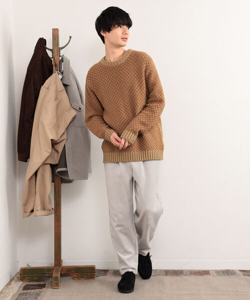 B:MING by BEAMS（ビーミングバイビームス）の「B:MING by BEAMS / 3ゲージ バルキージャカード クルーネックニット（ニット/セーター・メンズ・オフホワイト/ベージュ・SMALL/MEDIUM/LARGE/X-LARGE）」の15枚目の写真