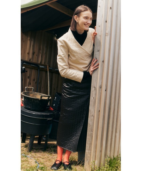 BLACK BY MOUSSY（ブラックバイマウジー）の「square toe barret shoes（スクエアトゥバレットシューズ）（スリッポン・レディース・ライトブラウン/ブラック・37/36/38）」の10枚目の写真