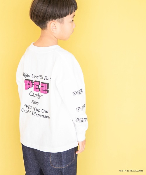 LOWRYS FARM(ローリーズファーム)の「FOODバックプリントTシャツ 150775(Tシャツ/カットソー・キッズ・オフホワイト/ピンク/ブルー・110cm/120cm/130cm/140cm/150cm)」の1枚目の写真