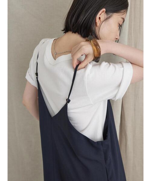 AMERICAN HOLIC（アメリカンホリック）の「Ｖネックフレアキャミワンピース（ワンピース・レディース・モカ/ネイビー・M/L）」の10枚目の写真