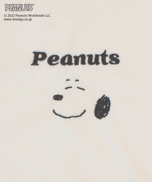 PEANUTS（ピーナッツ）の「【SNOOPY】フェイス刺繍×ドット総柄プリント マシュマロニットセットアップ（ルームウェア/パジャマ・レディース・グレー/オフホワイト・M/L）」の10枚目の写真