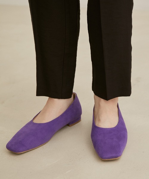 Juze（ジュゼ）の「スクエアフラットパンプス（パンプス・レディース・ホワイト/パープル・M/L）」の14枚目の写真
