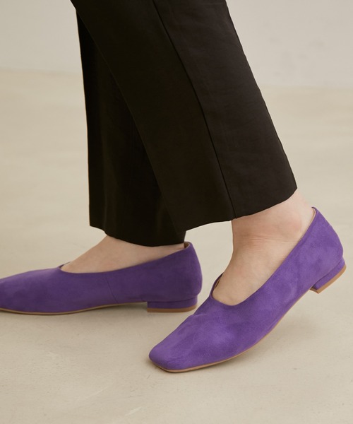 Juze（ジュゼ）の「スクエアフラットパンプス（パンプス・レディース・ホワイト/パープル・M/L）」の7枚目の写真