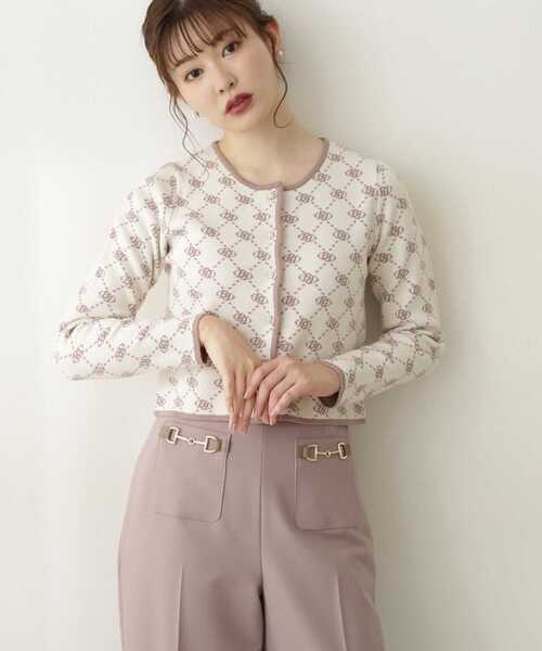 PROPORTION BODY DRESSING（プロポーションボディドレッシング）の「＜Ｅ＞ロゴジャガードカーディガン / 1212277900（ニット/セーター・レディース・ホワイト系その他/ベージュ系その他/ブラック・FREE）」の18枚目の写真