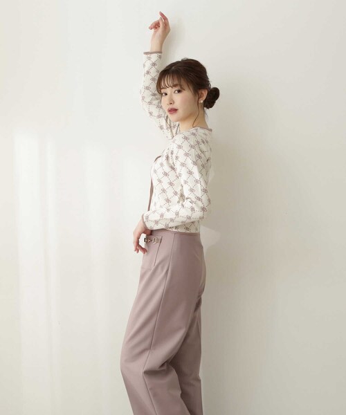 PROPORTION BODY DRESSING（プロポーションボディドレッシング）の「＜Ｅ＞ロゴジャガードカーディガン / 1212277900（ニット/セーター・レディース・ホワイト系その他/ベージュ系その他/ブラック・FREE）」の20枚目の写真