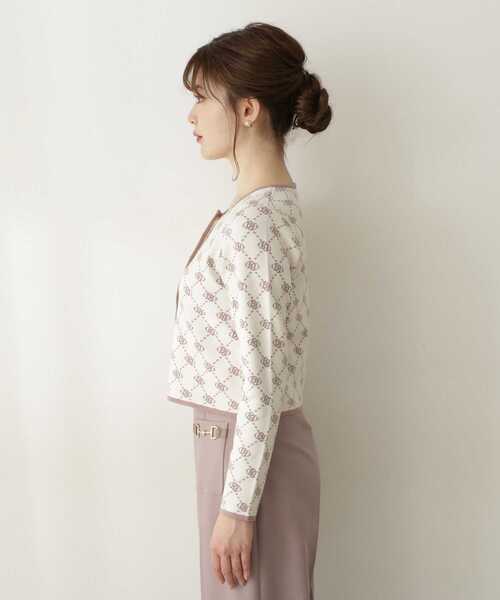PROPORTION BODY DRESSING（プロポーションボディドレッシング）の「＜Ｅ＞ロゴジャガードカーディガン / 1212277900（ニット/セーター・レディース・ホワイト系その他/ベージュ系その他/ブラック・FREE）」の22枚目の写真