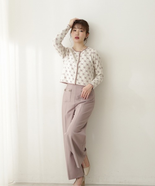 PROPORTION BODY DRESSING（プロポーションボディドレッシング）の「＜Ｅ＞ロゴジャガードカーディガン / 1212277900（ニット/セーター・レディース・ホワイト系その他/ベージュ系その他/ブラック・FREE）」の11枚目の写真