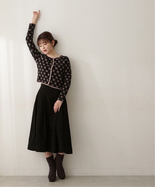 PROPORTION BODY DRESSING（プロポーションボディドレッシング）の「＜Ｅ＞ロゴジャガードカーディガン / 1212277900（ニット/セーター・レディース・ホワイト系その他/ベージュ系その他/ブラック・FREE）」の5枚目の写真