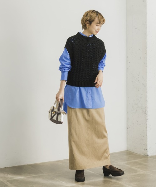 URBAN RESEARCH（アーバンリサーチ）の「モールニットベスト（ニット/セーター・レディース・ブラック/オフホワイト・FREE）」の7枚目の写真