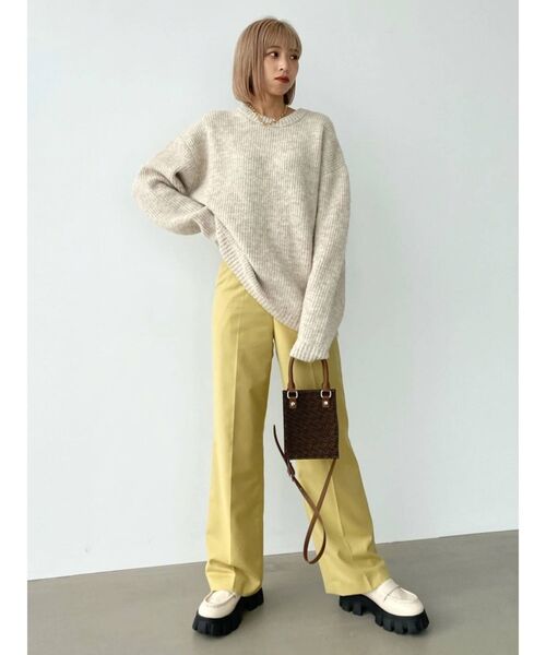 EMODA（エモダ）の「ミックスルーズニット（ニット/セーター・レディース・ピンク/ブルー/アイボリー/グレー・FREE）」の13枚目の写真