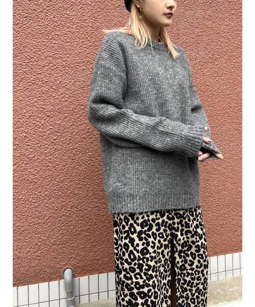 EMODA（エモダ）の「ミックスルーズニット（ニット/セーター・レディース・ピンク/ブルー/アイボリー/グレー・FREE）」の19枚目の写真