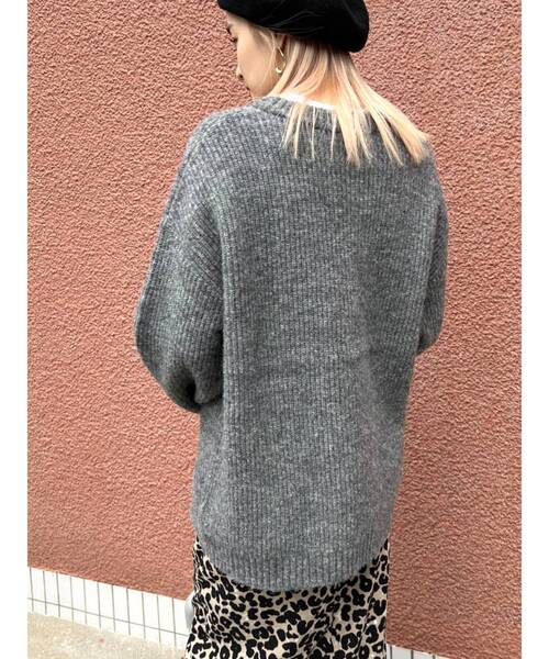 EMODA（エモダ）の「ミックスルーズニット（ニット/セーター・レディース・ピンク/ブルー/アイボリー/グレー・FREE）」の8枚目の写真