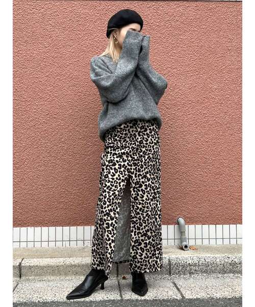 EMODA（エモダ）の「ミックスルーズニット（ニット/セーター・レディース・ピンク/ブルー/アイボリー/グレー・FREE）」の16枚目の写真