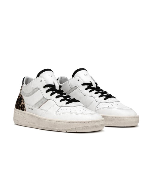 Aresense（アーセンス）の「D.A.T.E./デイト COURT 2.0 MID POP WHITE LEOPARD/コートミドルカットスニーカー（スニーカー・レディース・レオパード・38/36/37）」の3枚目の写真