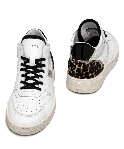 Aresense（アーセンス）の「D.A.T.E./デイト COURT 2.0 MID POP WHITE LEOPARD/コートミドルカットスニーカー（スニーカー・レディース・レオパード・38/36/37）」の6枚目の写真