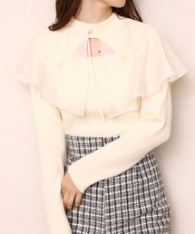 one after another NICE CLAUP | 襟が外せて前後2WAY着用プチハイニット(ニット/セーター)