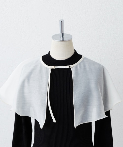 one after another NICE CLAUP（ワンアフターアナザーナイスクラップ）の「襟が外せて前後2WAY着用プチハイニット（ニット/セーター・レディース・ブラック/ブラウン/アイボリー/モカ・FREE）」の13枚目の写真