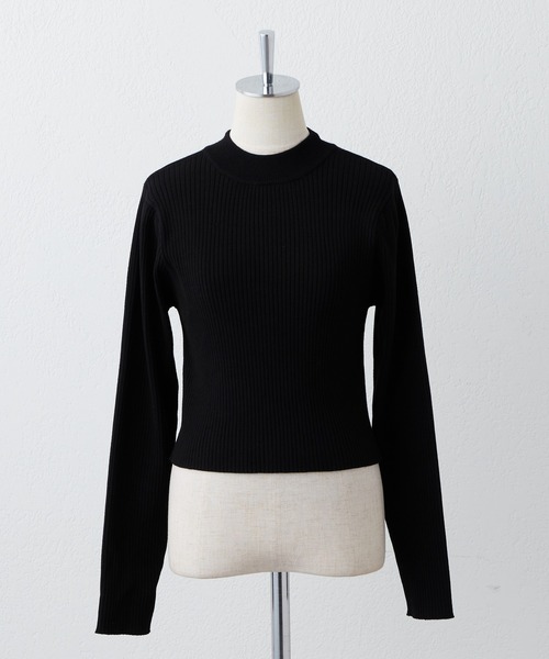 one after another NICE CLAUP（ワンアフターアナザーナイスクラップ）の「襟が外せて前後2WAY着用プチハイニット（ニット/セーター・レディース・ブラック/ブラウン/アイボリー/モカ・FREE）」の22枚目の写真