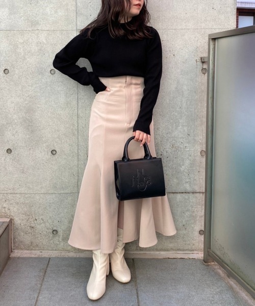 one after another NICE CLAUP（ワンアフターアナザーナイスクラップ）の「襟が外せて前後2WAY着用プチハイニット（ニット/セーター・レディース・ブラック/ブラウン/アイボリー/モカ・FREE）」の21枚目の写真