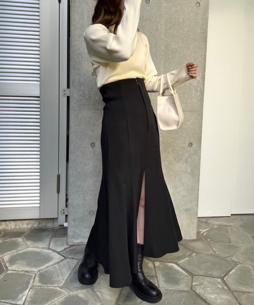 one after another NICE CLAUP（ワンアフターアナザーナイスクラップ）の「襟が外せて前後2WAY着用プチハイニット（ニット/セーター・レディース・ブラック/ブラウン/アイボリー/モカ・FREE）」の19枚目の写真