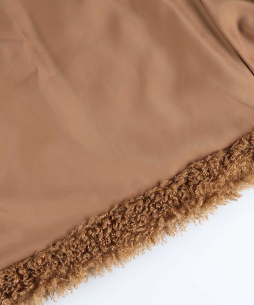 HONEYSUCKLE ROSE（ハニーサックルローズ）の「【HONEYSUCKLE ROSE】フェイクファーベスト（ベスト・レディース・ブラウン/オフホワイト・FREE）」の13枚目の写真