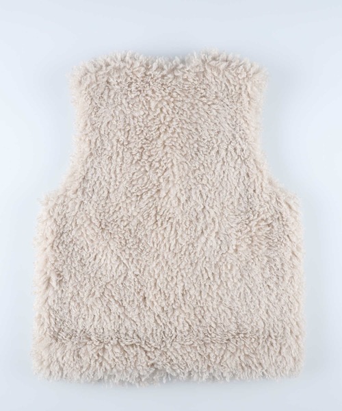 HONEYSUCKLE ROSE（ハニーサックルローズ）の「【HONEYSUCKLE ROSE】フェイクファーベスト（ベスト・レディース・ブラウン/オフホワイト・FREE）」の7枚目の写真