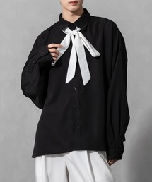 Adoon plain | 【Adoon plain】バイカラーボウタイシャツ(シャツ/ブラウス)