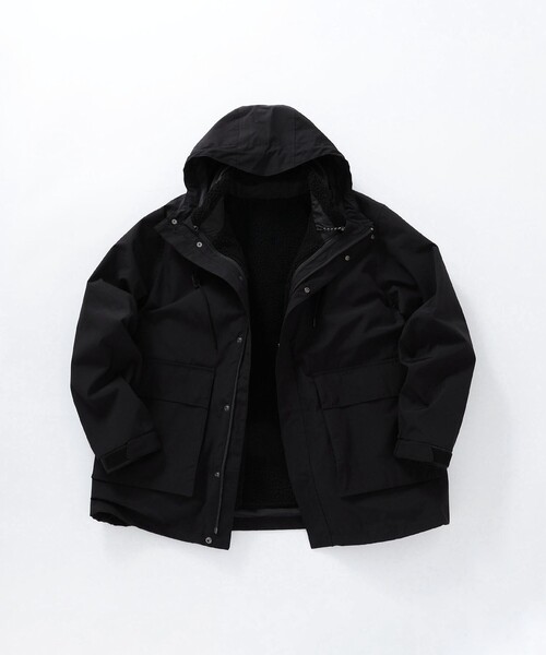 TAION（タイオン）の「【SHIPS any別注】TAION: 撥水 T/Cウェザー 6WAY マウンテンパーカー with ボアベスト 22FW◇（マウンテンパーカー・メンズ・ブラック/カーキ/ネイビー・SMALL/MEDIUM/LARGE/X-LARGE）」の4枚目の写真
