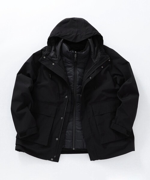TAION（タイオン）の「【SHIPS any別注】TAION: 撥水 T/Cウェザー 6WAY マウンテンパーカー with ボアベスト 22FW◇（マウンテンパーカー・メンズ・ブラック/カーキ/ネイビー・SMALL/MEDIUM/LARGE/X-LARGE）」の5枚目の写真