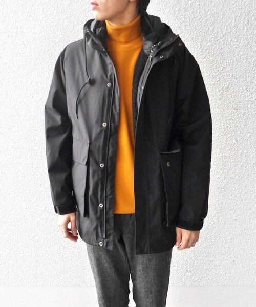 TAION（タイオン）の「【SHIPS any別注】TAION: 撥水 T/Cウェザー 6WAY マウンテンパーカー with ボアベスト 22FW◇（マウンテンパーカー・メンズ・ブラック/カーキ/ネイビー・SMALL/MEDIUM/LARGE/X-LARGE）」の10枚目の写真