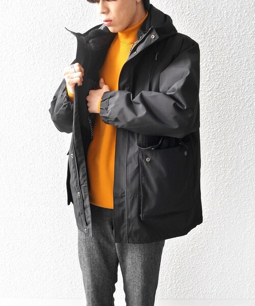 TAION（タイオン）の「【SHIPS any別注】TAION: 撥水 T/Cウェザー 6WAY マウンテンパーカー with ボアベスト 22FW◇（マウンテンパーカー・メンズ・ブラック/カーキ/ネイビー・SMALL/MEDIUM/LARGE/X-LARGE）」の11枚目の写真