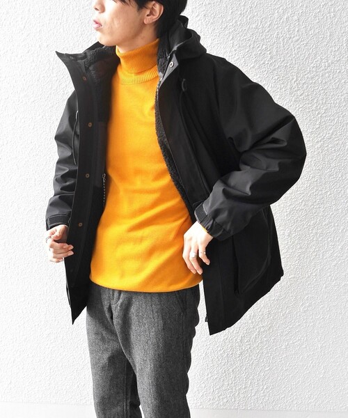 TAION（タイオン）の「【SHIPS any別注】TAION: 撥水 T/Cウェザー 6WAY マウンテンパーカー with ボアベスト 22FW◇（マウンテンパーカー・メンズ・ブラック/カーキ/ネイビー・SMALL/MEDIUM/LARGE/X-LARGE）」の12枚目の写真