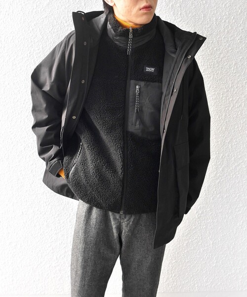 TAION（タイオン）の「【SHIPS any別注】TAION: 撥水 T/Cウェザー 6WAY マウンテンパーカー with ボアベスト 22FW◇（マウンテンパーカー・メンズ・ブラック/カーキ/ネイビー・SMALL/MEDIUM/LARGE/X-LARGE）」の21枚目の写真