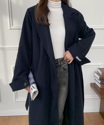 バックスリットロングチェスターコート
