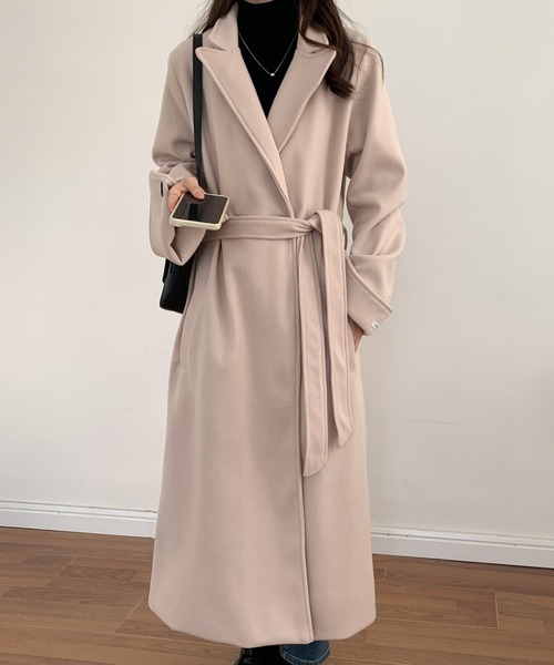 ECLIN(エクラン)の「バックスリットロングチェスターコート(チェスターコート・レディース・ベージュ/グリーン/ブラウン/ブラック/モカ/ネイビー/グレイッシュベージュ・FREE)」の6枚目の写真