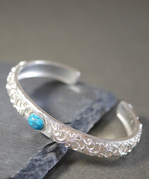 ８(eight)（エイト）の「silver925 インディアン バングル（バングル/リストバンド・メンズ・A/B/C/D・FREE）」の2枚目の写真