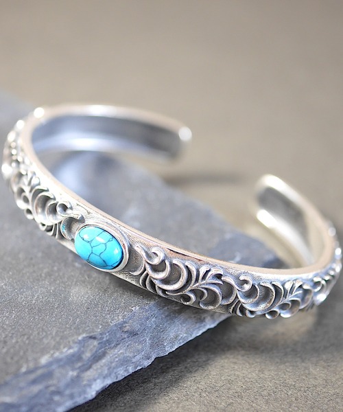 ８(eight)（エイト）の「silver925 インディアン バングル（バングル/リストバンド・メンズ・A/B/C/D・FREE）」の3枚目の写真