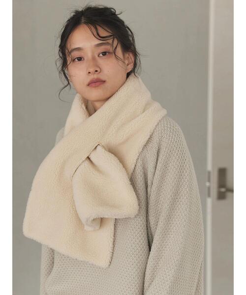 AMERICAN HOLIC（アメリカンホリック）の「【WEB限定】ボアマフラー（ストール/ショール・レディース・ブラック/アイボリー/モカ・FREE）」の7枚目の写真