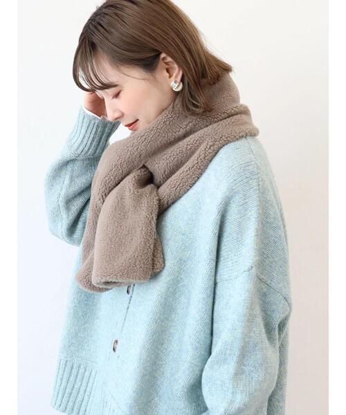 AMERICAN HOLIC（アメリカンホリック）の「【WEB限定】ボアマフラー（ストール/ショール・レディース・ブラック/アイボリー/モカ・FREE）」の12枚目の写真