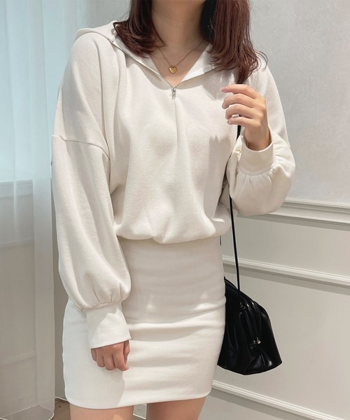 apres jour（アプレジュール）の「スウェットミニワンピース【ZOZOTOWN限定アイテム】（ワンピース・レディース・ネイビー/ブラック/アイボリー・X-LARGE/フリー）」の8枚目の写真