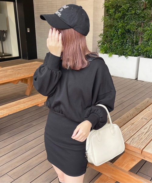 apres jour（アプレジュール）の「スウェットミニワンピース【ZOZOTOWN限定アイテム】（ワンピース・レディース・ネイビー/ブラック/アイボリー・X-LARGE/フリー）」の9枚目の写真