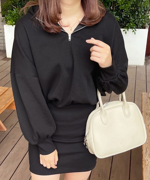 apres jour（アプレジュール）の「スウェットミニワンピース【ZOZOTOWN限定アイテム】（ワンピース・レディース・ネイビー/ブラック/アイボリー・X-LARGE/フリー）」の21枚目の写真